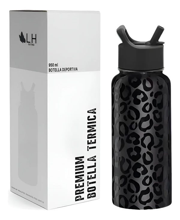 Botella Térmica Premium 900ml - Black Edition